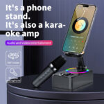 Bracket audio 2024 bluetooth speaker karaoke audio small home ktv portable speaker bracket - Image 2