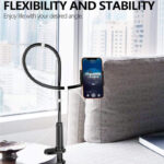 Lazy Goose Neck Long Arm Adjustable Mobile Phone Accessories Mount Clip Bracket Stand Cellphone Holder For Iphone And Ipaid - Buy Universal 360 Rotating Long Arm Goose Neck Adjustable Flexible Mobile Phone Holder Stand For Desk - Image 4