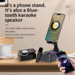 Bracket audio 2024 bluetooth speaker karaoke audio small home ktv portable speaker bracket - Image 3